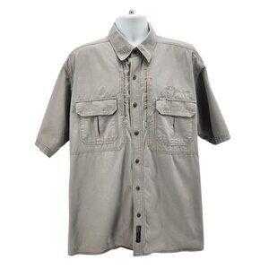 5.11 Tactical Series Gunsite Mens XL Shirt Taclite Pro Short Sleeve Canvas Gray